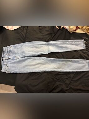 7 For All Mankind Light Blue Straight Leg Jeans